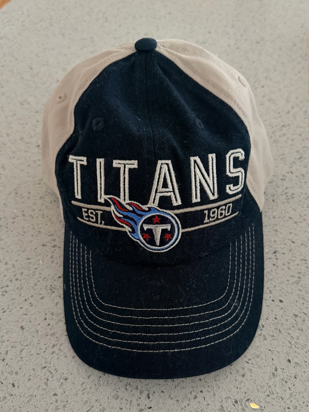 NFL Beige and Navy Snapback Cap